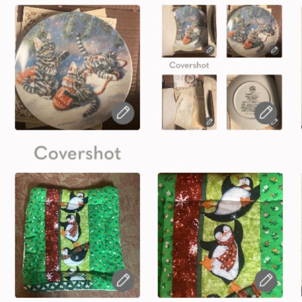 Kittens+mittens silver tabby’s 5th issue/papers+8”Penguin🐧Pot Holder/hot plate